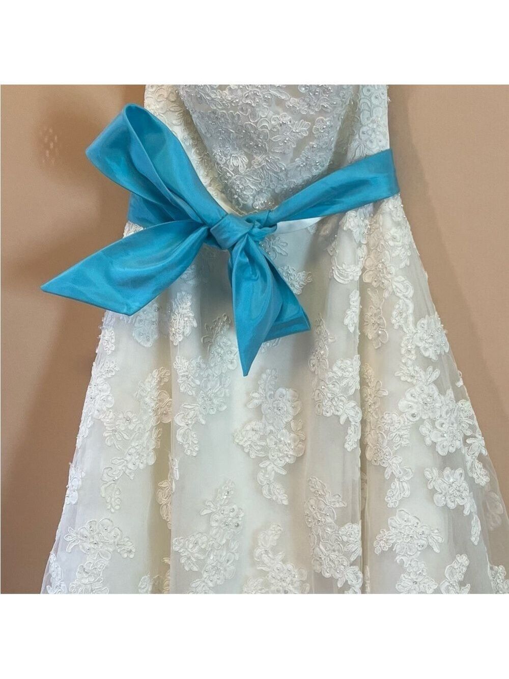 Galina Strapless Bridal or Quinceañera Gown- Midi Length - Picture 12 of 12